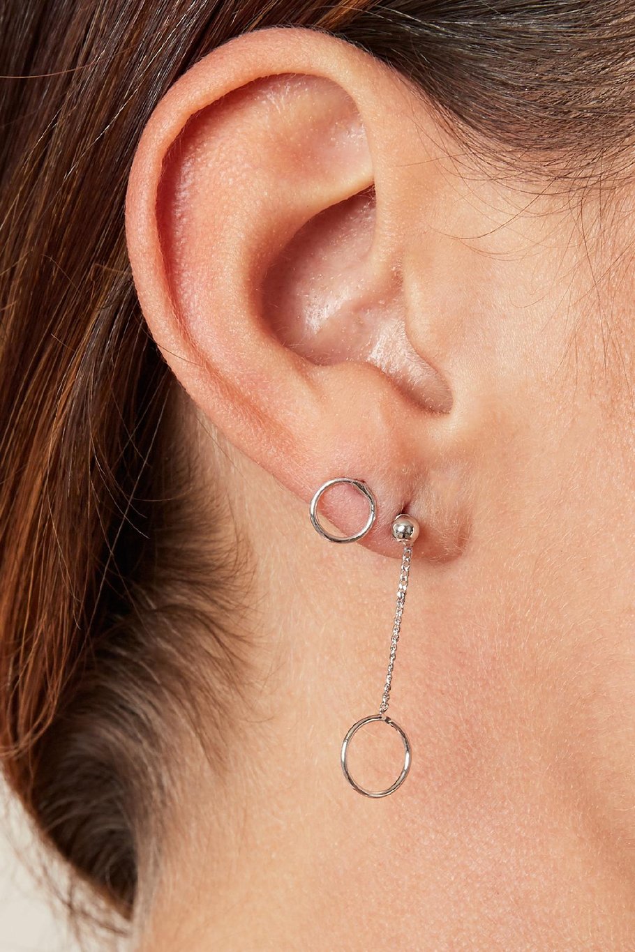 Earrings Circular Silver Color Copper Picture3